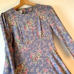 Vintage Laura Ashley Floral Maxi Dress Size 6